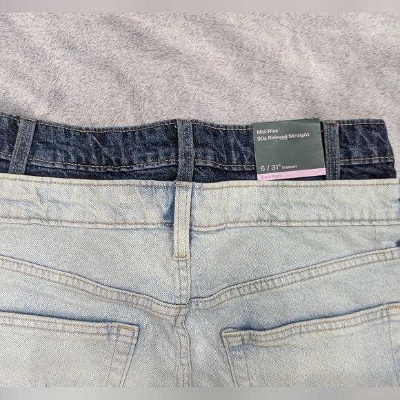 NWT Target Wild Fable Mid Rise 90s Relaxed Straight Jeans With Detachable Waist - Picture 9 of 10